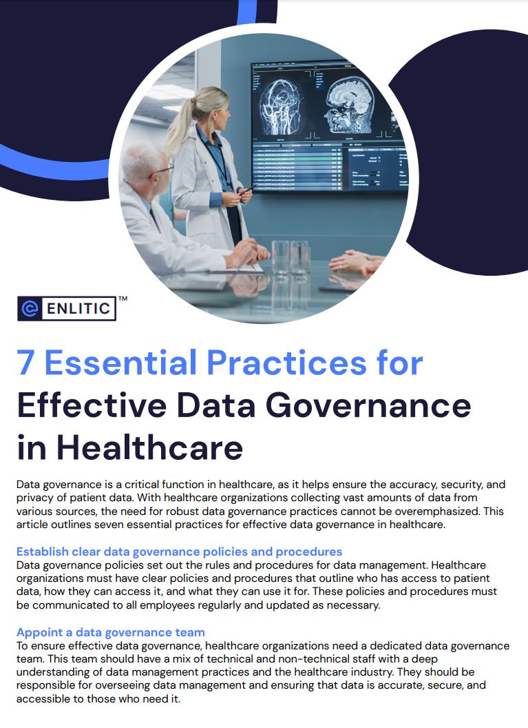 7 Essential Practices for Effective Data Governance in Healthcare 1
